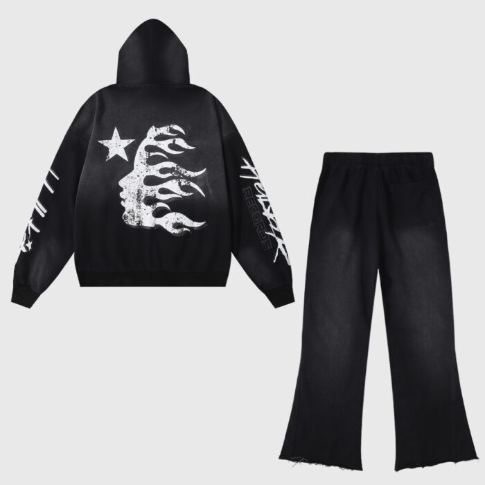 Hellstar Studios Records Vintage Tracksuit Black - Image 2