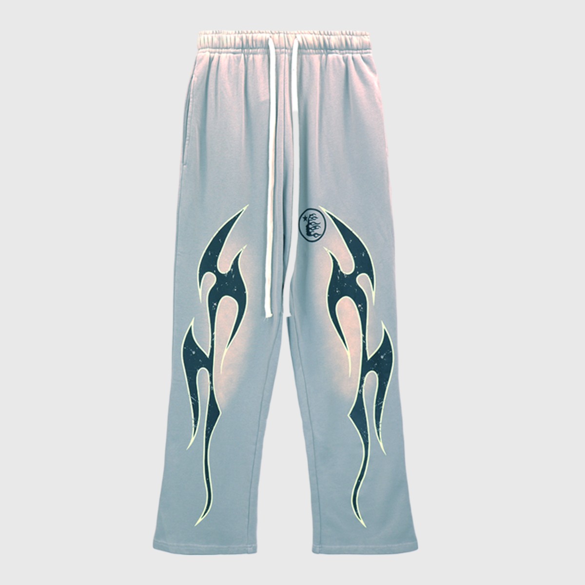 4f377e68-Photoroom (4) Hellstar Studios Flame Sweatpants Grey - Image 1
