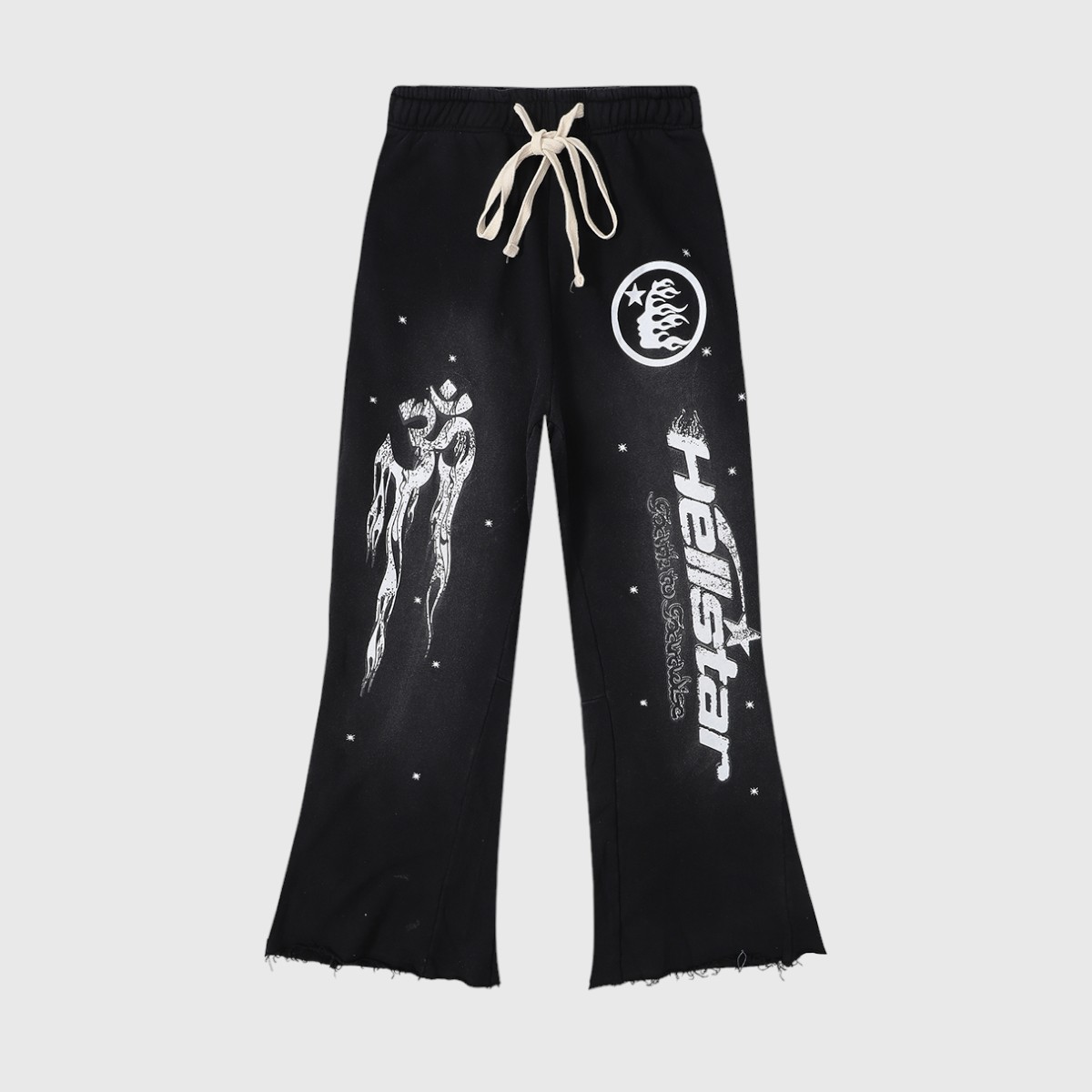 717a867c-Photoroom (16) Hellstar Studios Racer Flare Sweatpants Black - Image 1