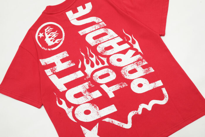 Hellstar Studios Jesus Emblem T-Shirt Red - Image 4