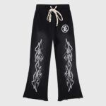 Hellstar Flame Flare Sweatpants Black