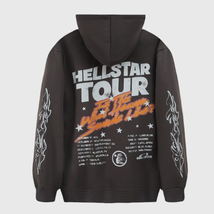 Hellstar Studios Records Hoodie Jet Black - Image 2