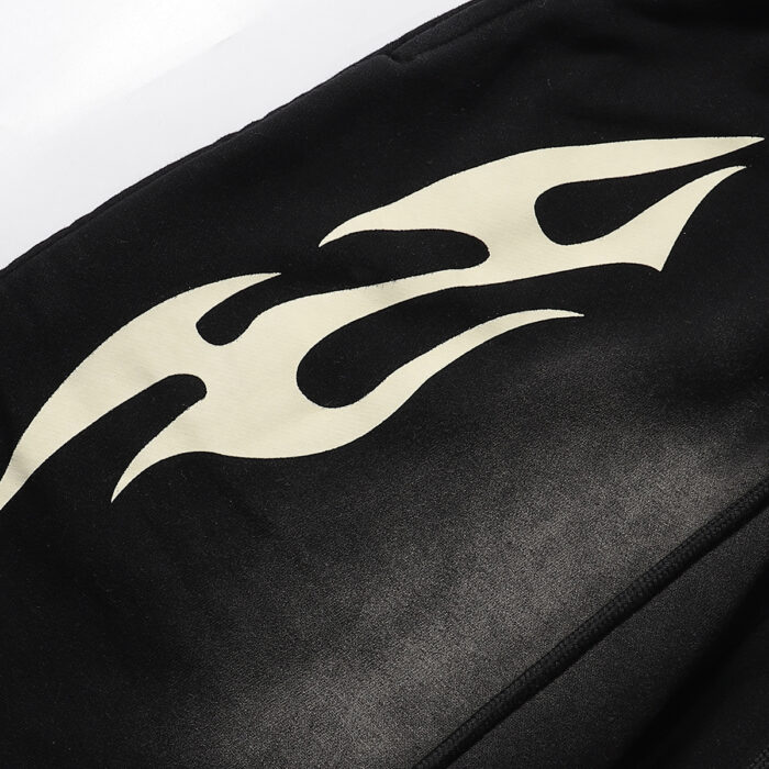 Hellstar Sports Flame Shorts Black - Image 8