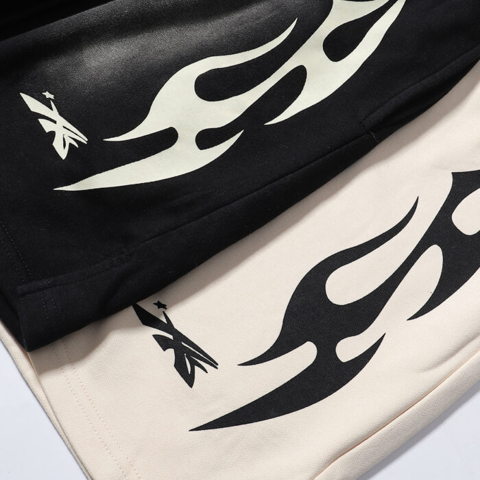 Hellstar Sports Flame Shorts Black - Image 9