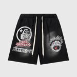 Hellstar Jupitar Graphic Terry Black Shorts