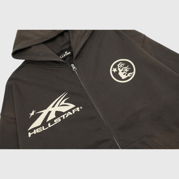 Hellstar Sports Zip-Up Hoodie Jet-Black - Image 4