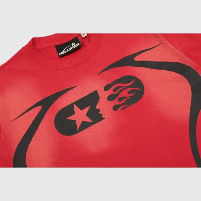 Hellstar Warm Up T- Shirt Red - Image 5