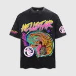 Hellstar Fun Color Brain Graphic Print Cotton T-Shirt