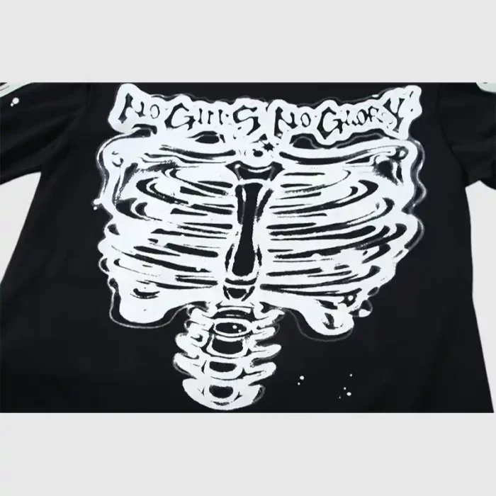 Hellstar-Skeleton-Long-Sleeve-black-Shirt-front-mid-view