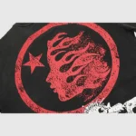 Hellstar-Skull-Washed-T-Shirt-Black-mid-back-view