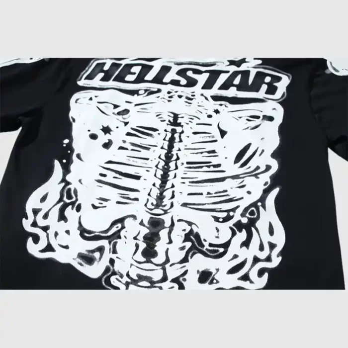 Hellstar-Skeleton-Long-Sleeve-black-Shirt-back-mid-view