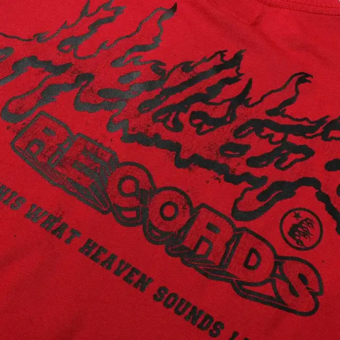 Hellstar-Records-T-Shirt-Red-Close-Up-view-3