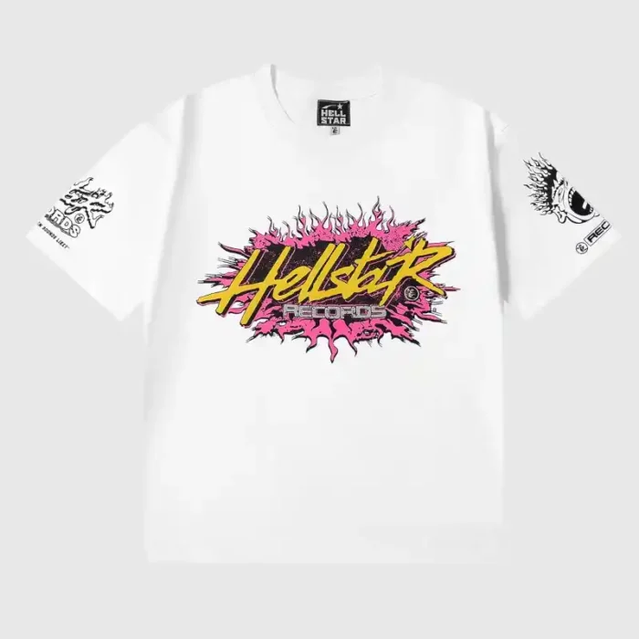 Hellstar-Records-T-Shirt-White-front-view