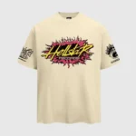 Hellstar-Records-T-Shirt-‘Beige-front-view