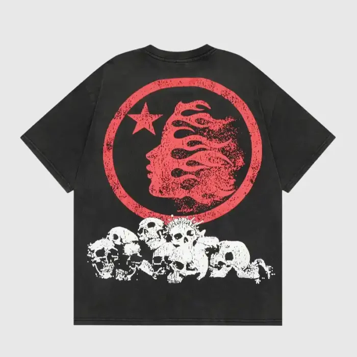 Hellstar-Skull-Washed-T-Shirt-Black-back-view