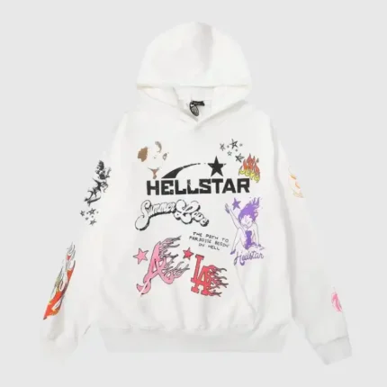 Hellstar-Studios-Summer-Love-Hoodie-White-front-view