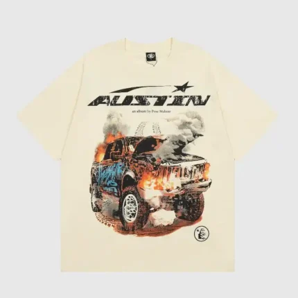 Hellstar-x-Post-Malone-Austin-Tee-Cream-front-view