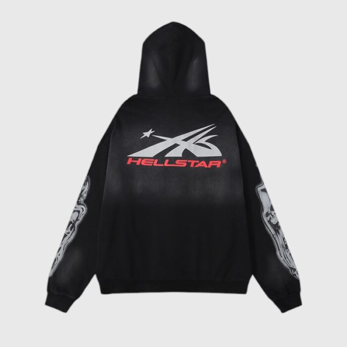 Hellstar Airbrushed Skull Hoodie - Image 2