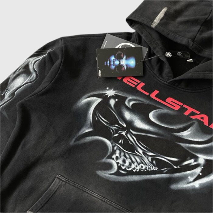 Hellstar Airbrushed Skull Hoodie - Image 7