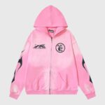 Hellstar Sports Zip-Up Hoodie Pink