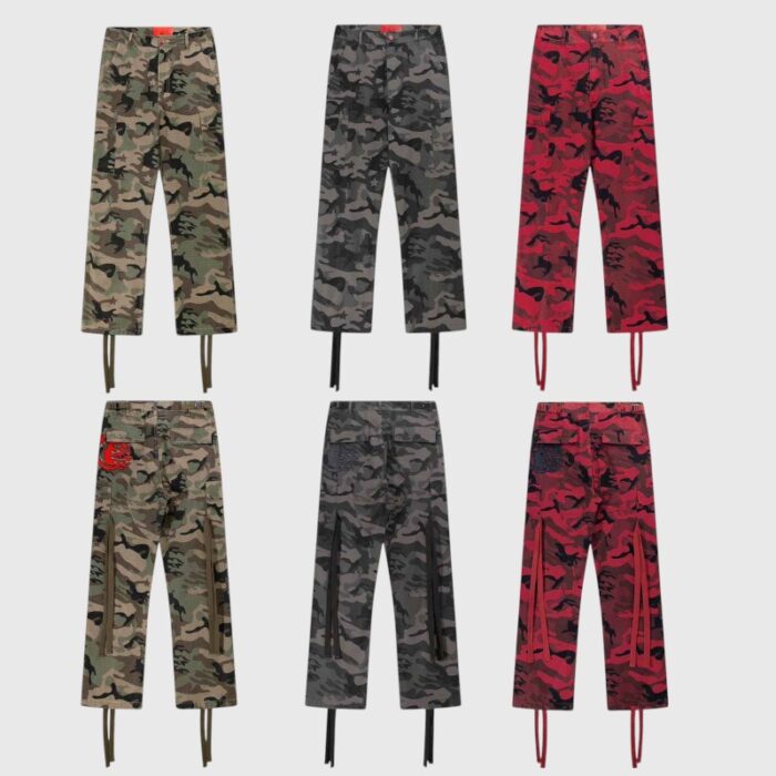 Hellstar supreme Cargo 'Camo' pant front back