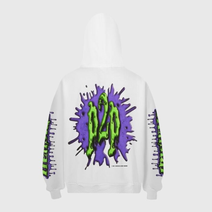 Hellstar Horror Book Hoodie back white