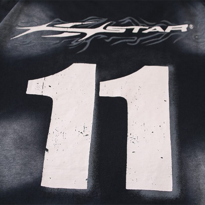 Hellstar Wash Stain Printing black T-shirt