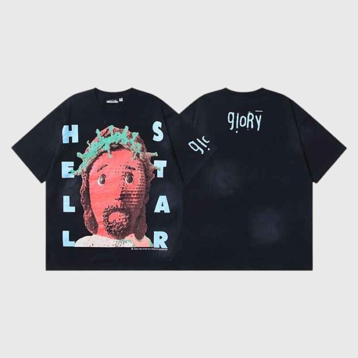 Hellstar Crochet Jesus black T-shirt