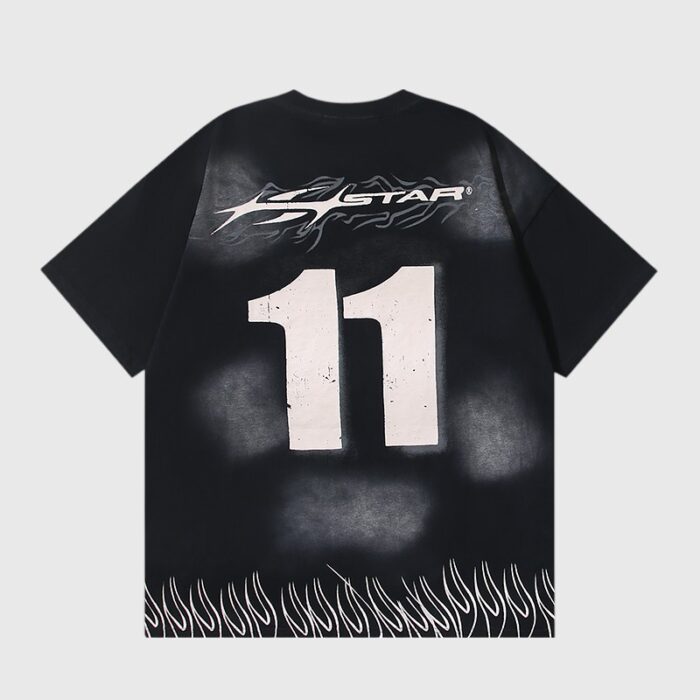 Hellstar Wash Stain Printing black T-shirt