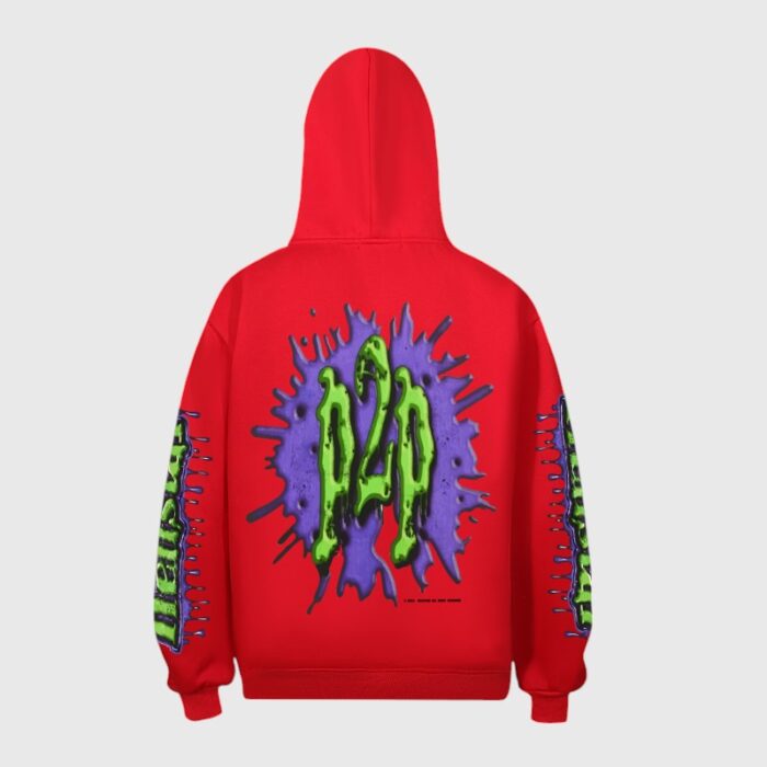Hellstar Horror Book Hoodie back red