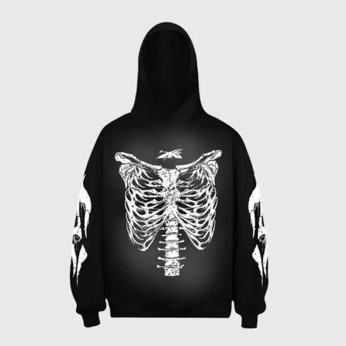 Hellstar Halloween Skeleton Print Hoodie - Image 2