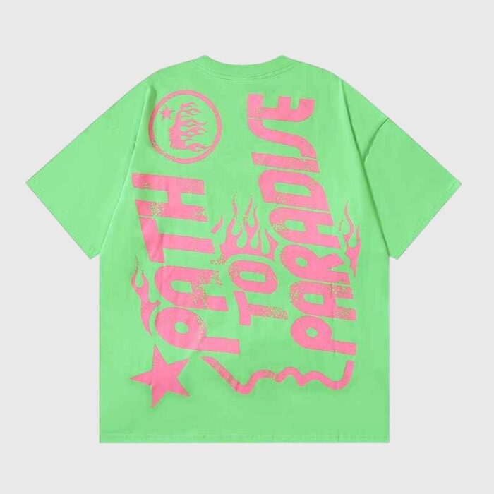Hellstar Studios Jesus Emblem Lime T-Shirt - Image 2