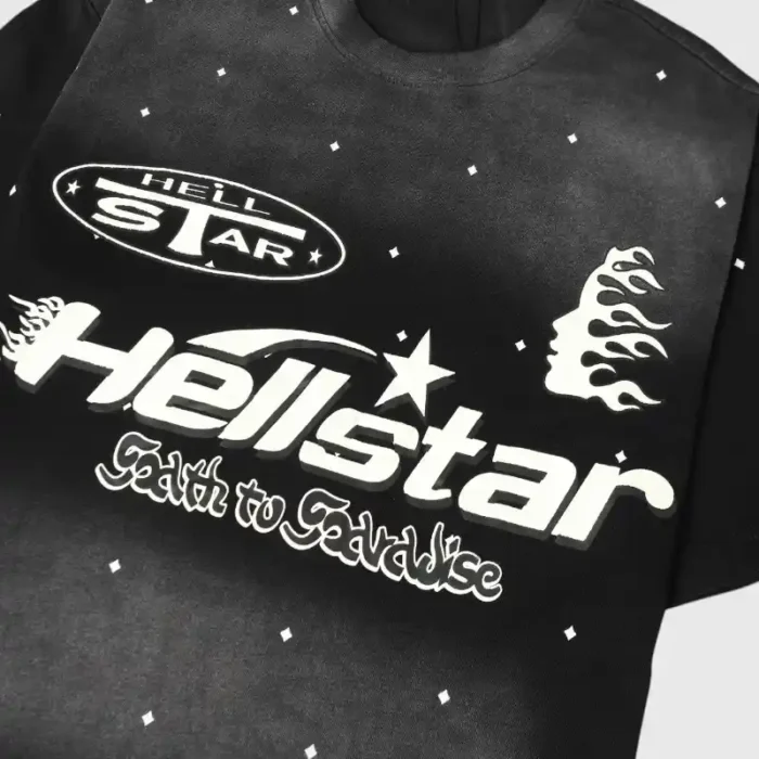 Hellstar T-Shirt Starry Sky Casual Black Street