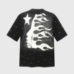 Hellstar T-Shirt Starry Sky Casual Black Street Retro