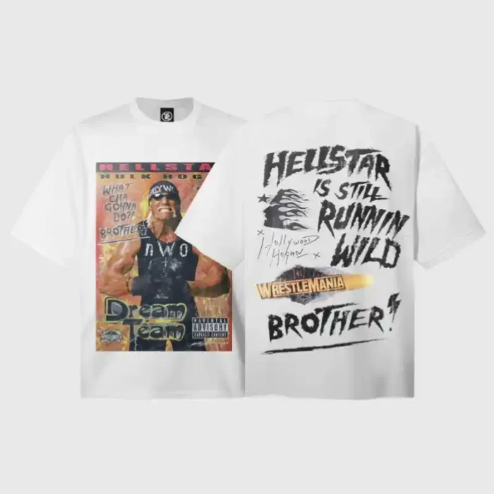 Hellstar Wrestlemania Hulk Hogan White T-Shirt