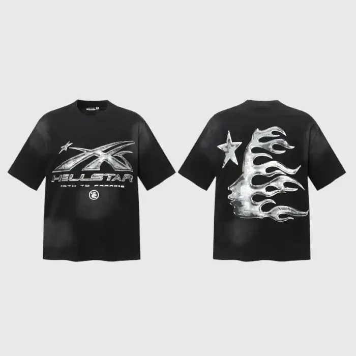 Hellstar Logo T-Shirt Chrome