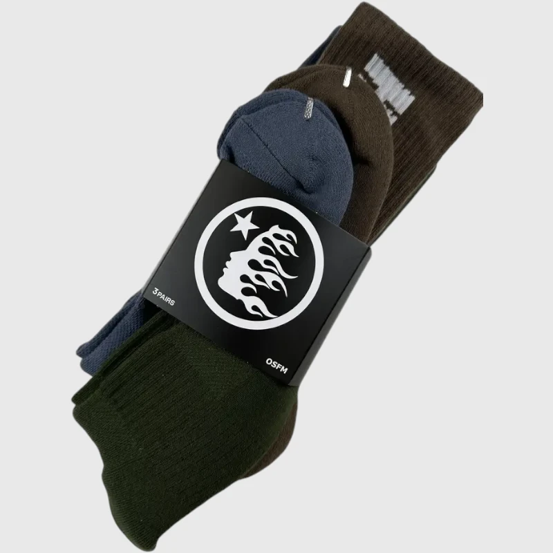 Hellstar Logo Socks (3 Pack) Earth Tone