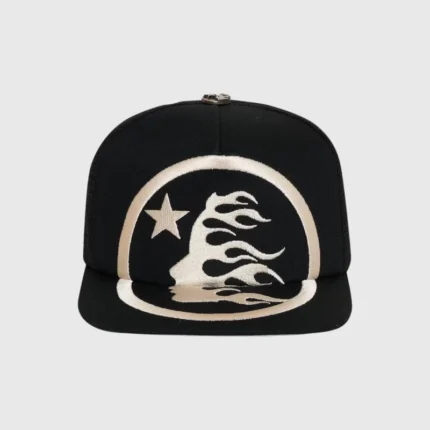 Hellstar Big Logo Trucker Snapback Black Hat