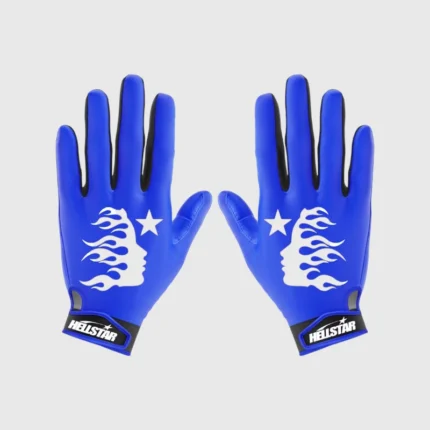 Hellstar Blue Logo Gloves