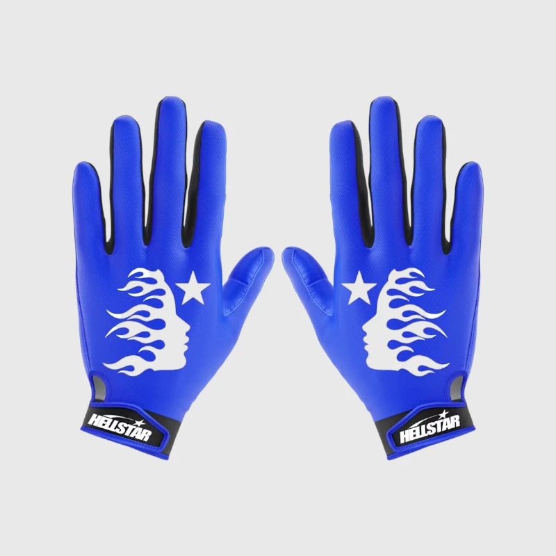 Hellstar Blue Logo Gloves