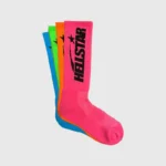 Hellstar Logo Socks (4 Pack) Neon