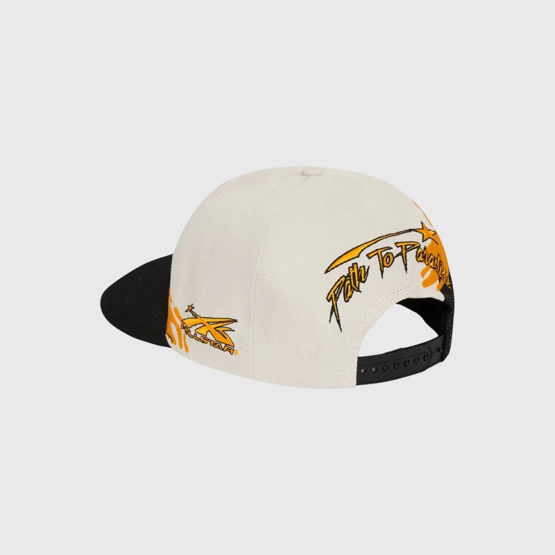 Hellstar Paintbrush Snapback Hat Yellow Black