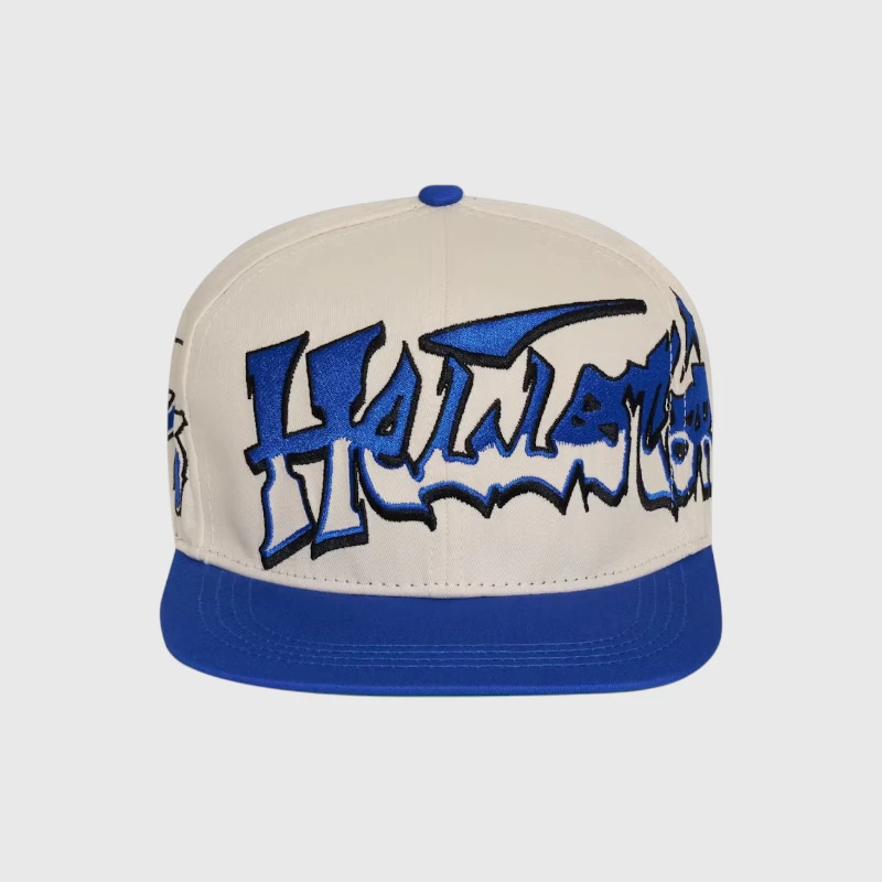 Hellstar Records Hat Snapback White Blue