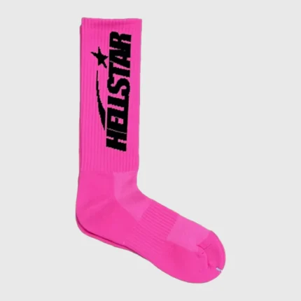Hellstar Pink Logo Socks (4 Pack) Neon