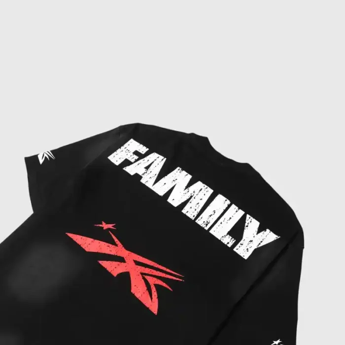 Hellstar Black printed T-Shirt Family Letter