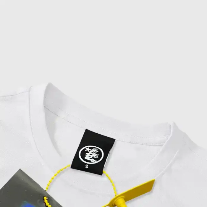 White Hellstar Sauior Printed T-Shirt