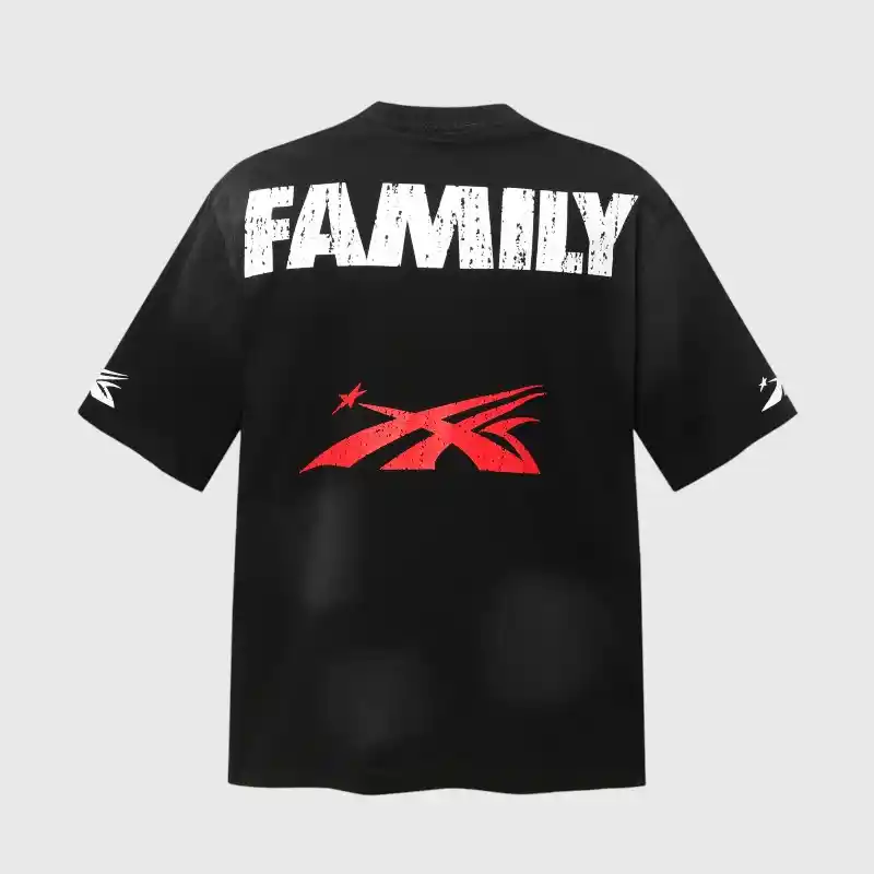 Hellstar Family Letter printed T-Shirt Black