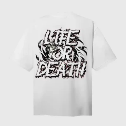 White Hellstar Life Print T-Shirt